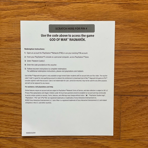 God Of War Ragnarok PS5 game digital version code - Picture 2 of 2